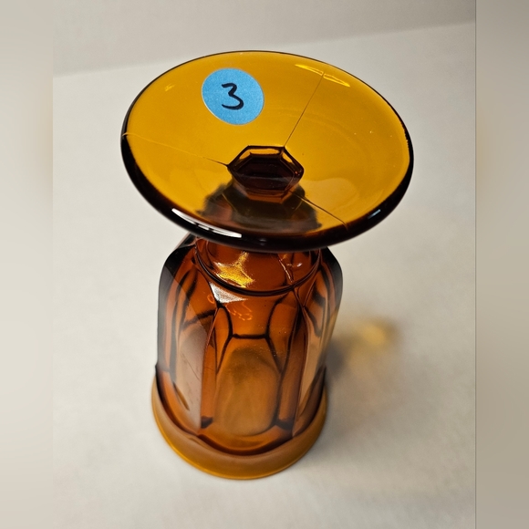 [#2] (2) Tea Glasses - Imperial Glass Ohio: Old Williamsburg Amber - Picture 11 of 13